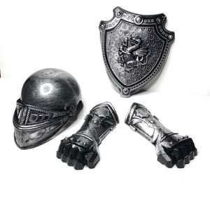 mid-evil knight kids costume cosplay black grey